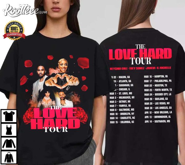 The Love Hard Tour 2024 Keyshia Cole Trey Songz Jaheim K Michelle T-Shirt