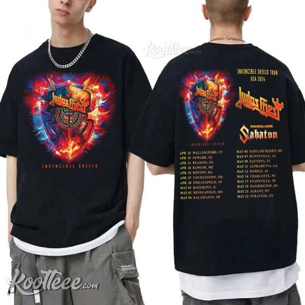 Judas Priest Invincible Shield Tour US 2024 T-Shirt