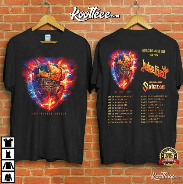Judas Priest Invincible Shield Tour US 2024 T-Shirt