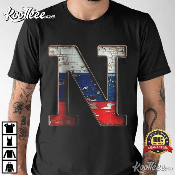 Navalny Russian Alphabet Letter N Patriotic T-Shirt