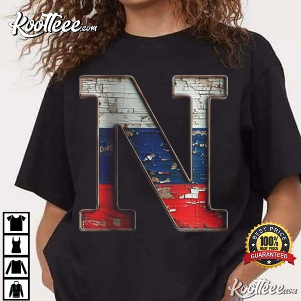 Navalny Russian Alphabet Letter N Patriotic T-Shirt