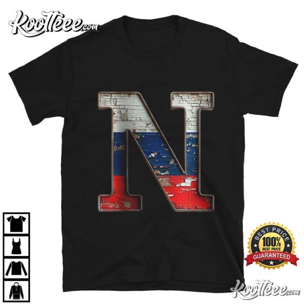 Navalny Russian Alphabet Letter N Patriotic T-Shirt