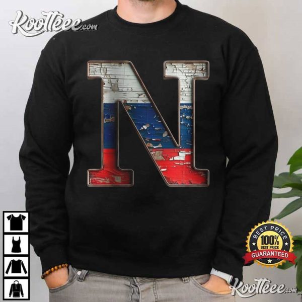 Navalny Russian Alphabet Letter N Patriotic T-Shirt