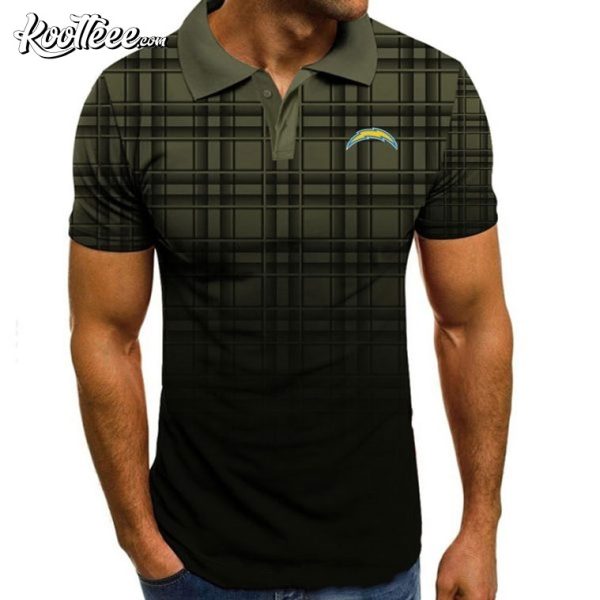 NFL Los Angeles Chargers Polo Tartan Gradient Polo Shirt
