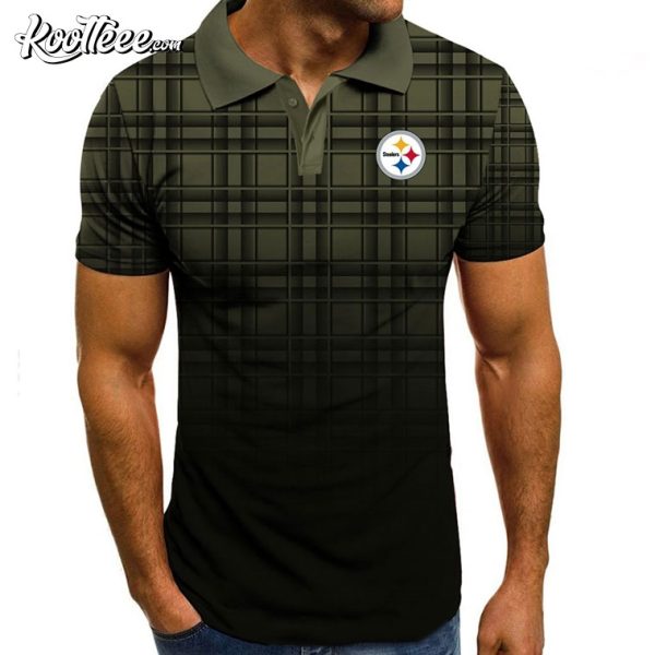 NFL Pittsburgh Steelers Polo Tartan Gradient Polo Shirt