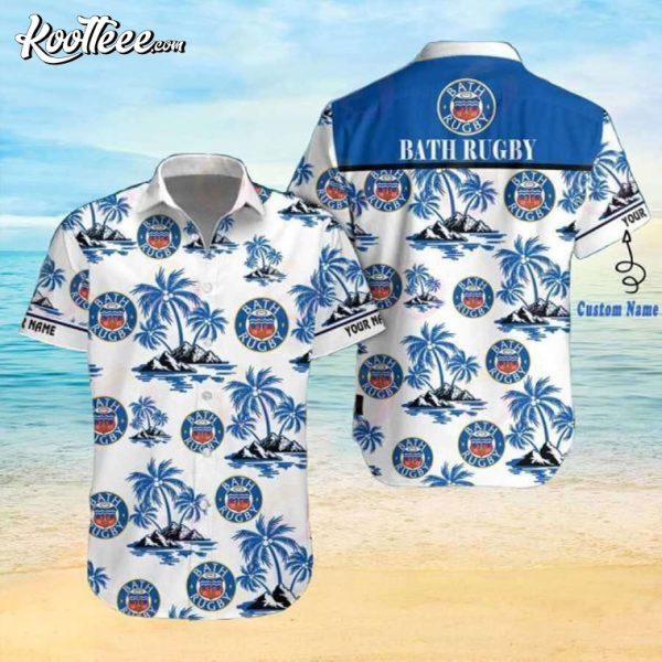 Bath Rugby Premiership Custom Name Hawaiian Shirt And Shorts