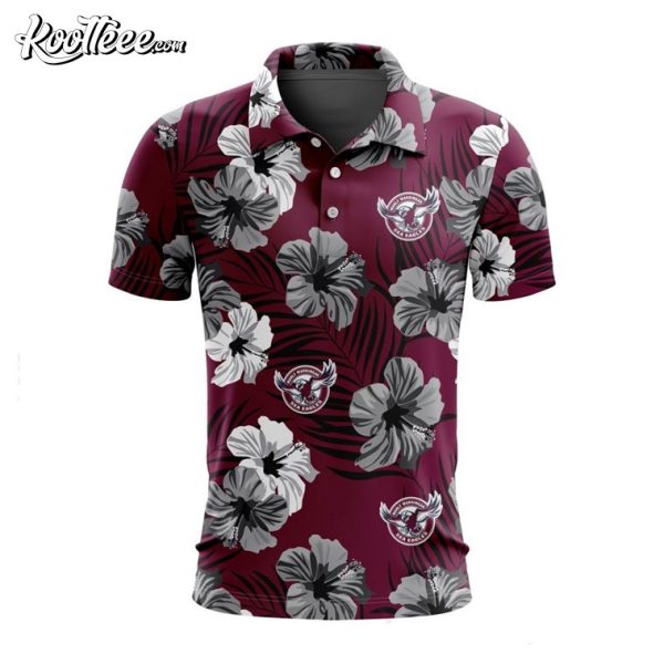 NRL Manly Warringah Sea Eagles Aloha Golf Polo Shirt