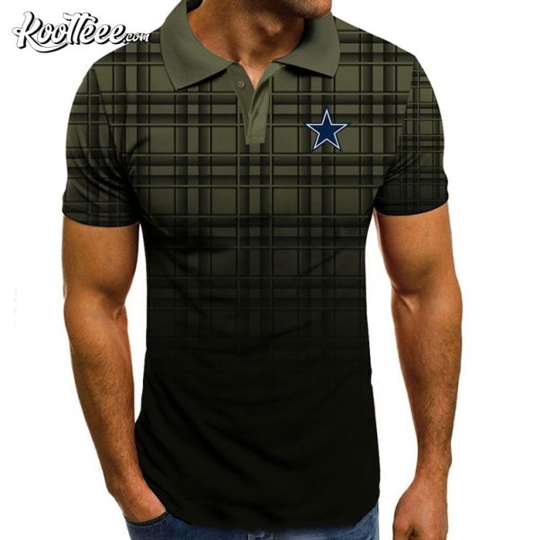 NFL Dallas Cowboys Tartan Gradient Polo Shirt