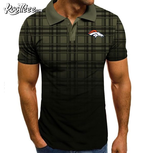 NFL Denver Broncos Tartan Gradient Polo Shirt