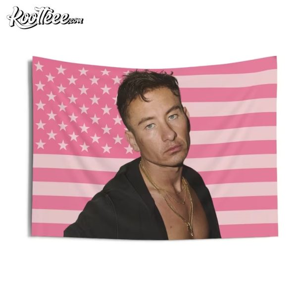 Barry Keoghan Pink American Flag Wall Tapestry