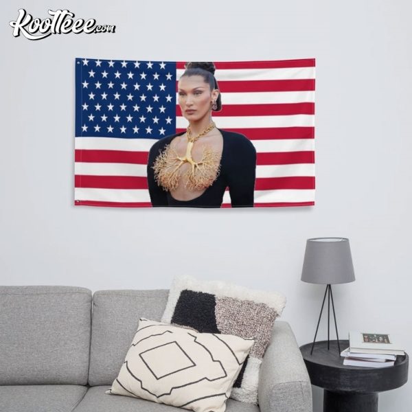 Bella Hadid America Wall Flag