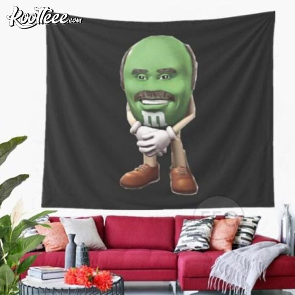 Dr Phil Funny Green Candy Wall Tapestry