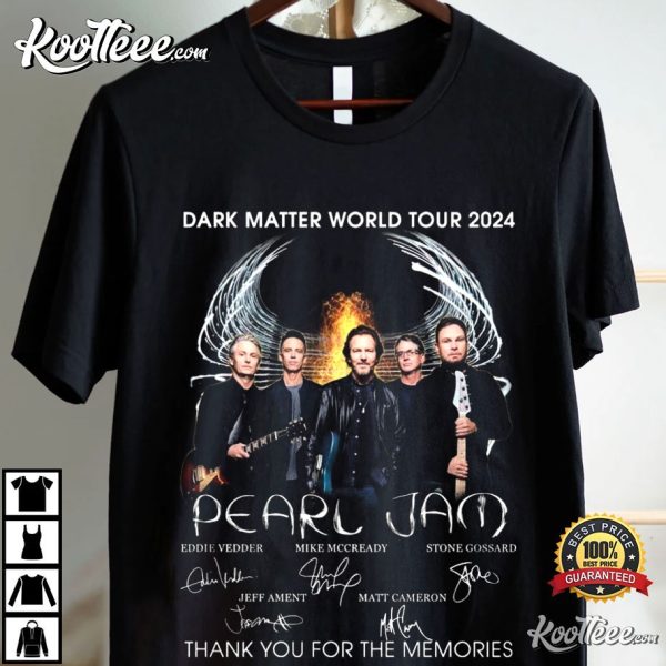 Pearl Jam Dark Matter World Tour 2024 Signature T-Shirt