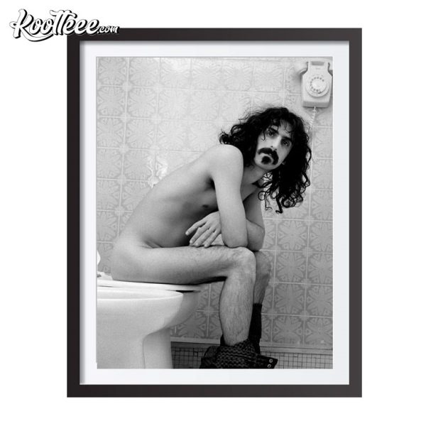 Frank Zappa In Toilet Bathroom Poster