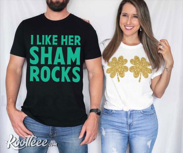 Funny Shamrocks St Patrick’s Day Couple Shirts