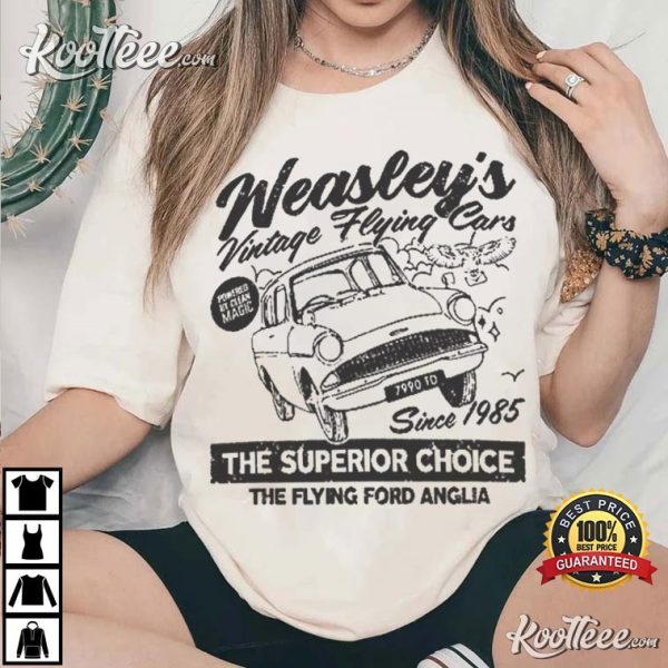 Harry Potter Weasley’s Vintage Flying Car T-Shirt