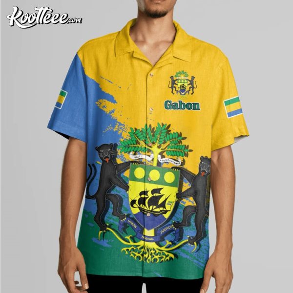 Gabon Coat Of Arms Hawaiian Shirt
