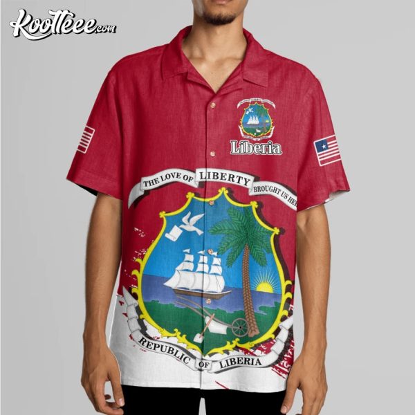 Liberia Coat Of Arms Custom Hawaiian Shirt