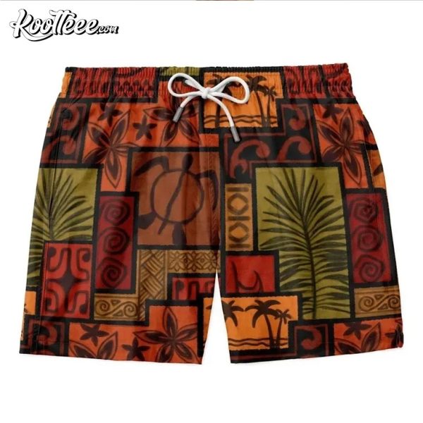African Symbols Hawaiian Shorts