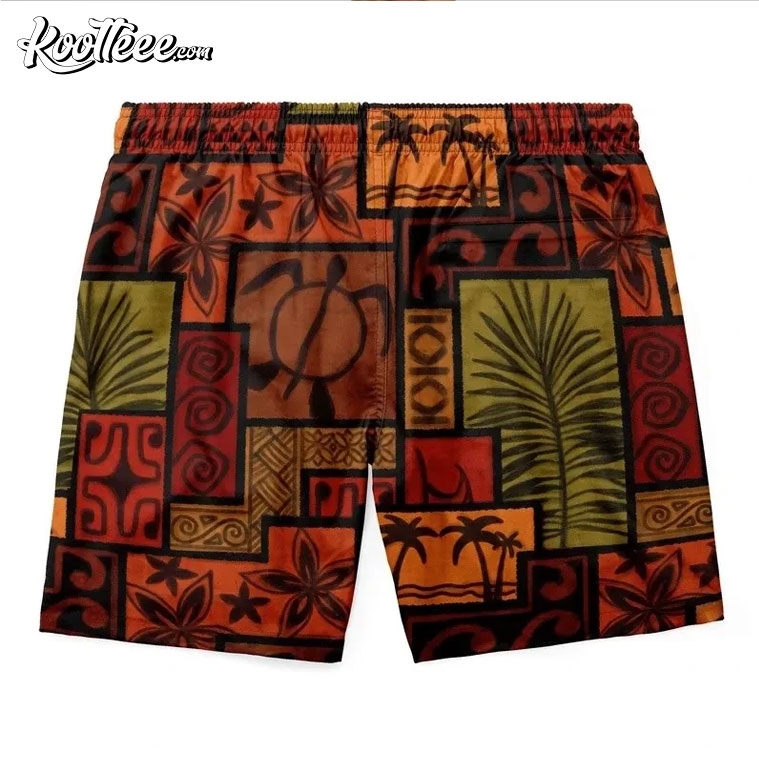 African Symbols Hawaiian Shorts