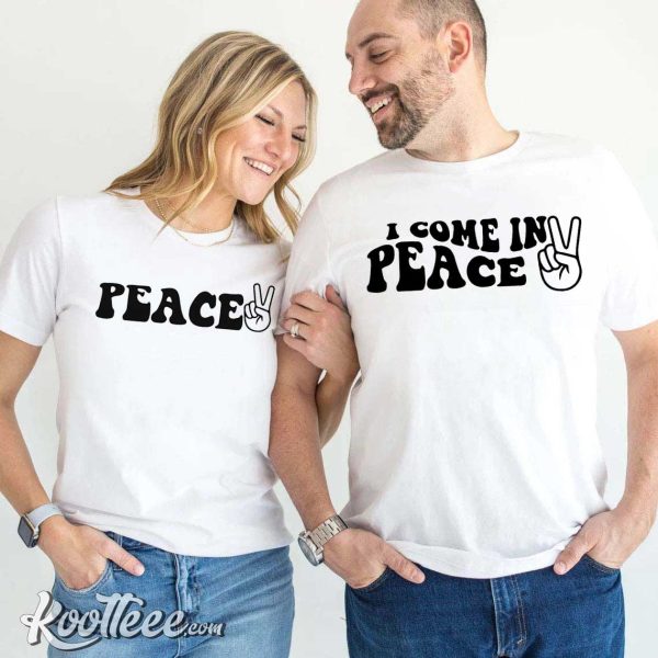 Peace Funny Matching Couple Shirts