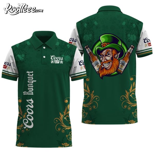 Coors Banquet St Patrick’s Day Leprechaun Polo Shirt