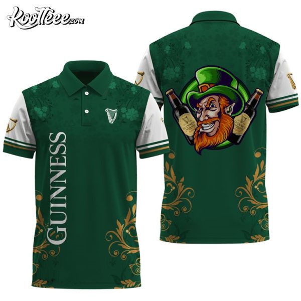 Guinness Beer St Patrick’s Day Leprechaun Polo Shirt