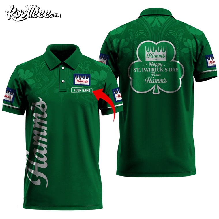 Happy St Patricks Day From Hamm's Beer Personalized Polo Shirt