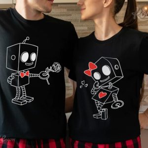 Robot Couple Anniversary Gift Couple Shirts Robot Couple Anniversary Gift Couple Shirts (2)