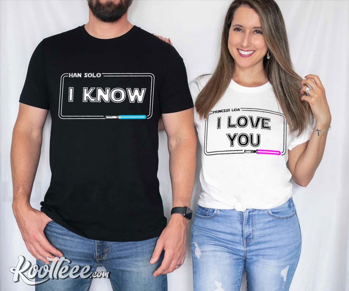 Princess Leia Han Solo Star Wars Galaxy's Edge Couple Shirts