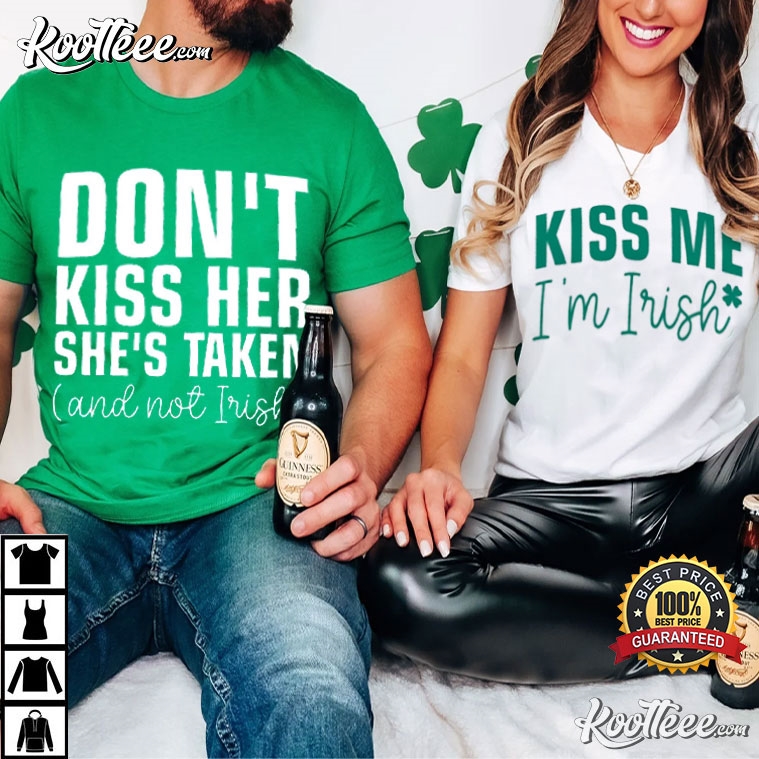 St Patricks Day Kiss Me Im Irish Funny Couple Shirts