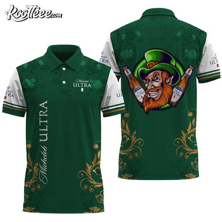 Michelob Ultra St Patrick's Day Leprechaun Polo Shirt