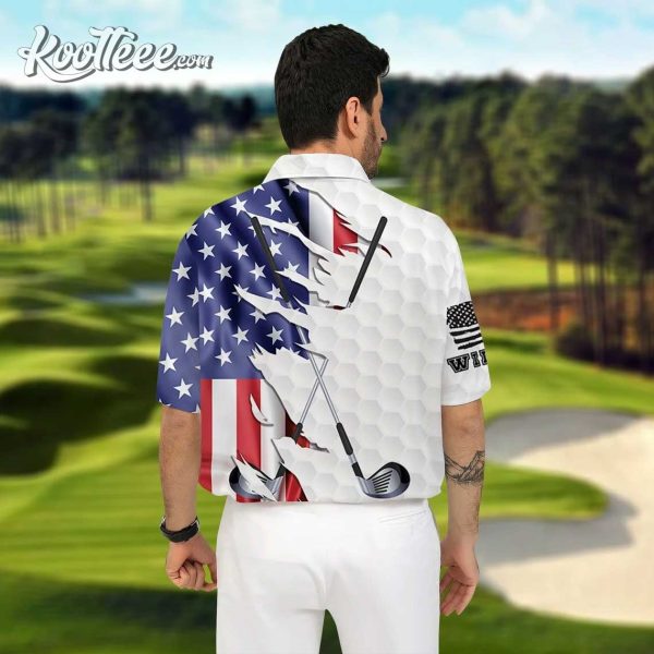 American Golfer 4th of July Custom Polo Shirt