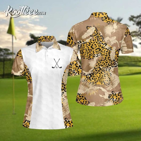 Leopard Print Women’s Golf Polo Shirt