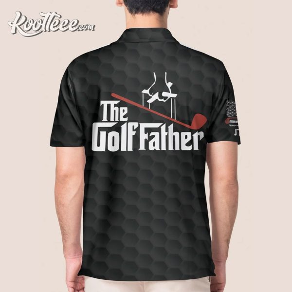 The Golf Father American Flag Custom Polo Shirt