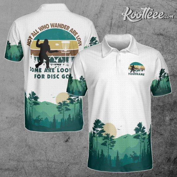 Funny Disc Golf Sasquatch Bigfoot Polo Shirt