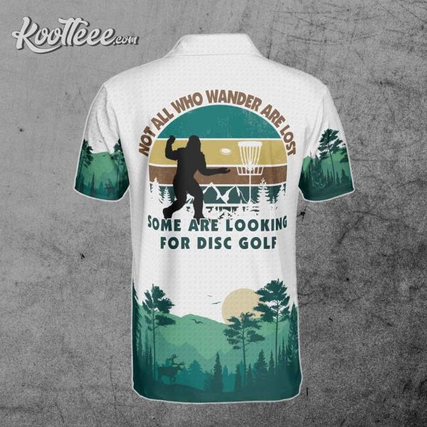 Funny Disc Golf Sasquatch Bigfoot Polo Shirt
