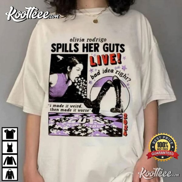 Olivia Rodrigo Guts Tour 2024 Fan Gifts T-Shirt