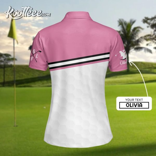 Just A Pink Girl Who Likes To Play Golf Custom Polo Shirt