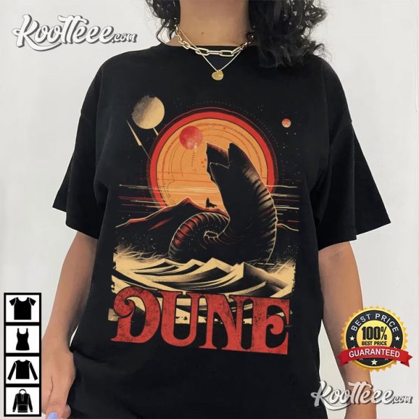 Retro Dune Sandworm And Muad’dib T-Shirt