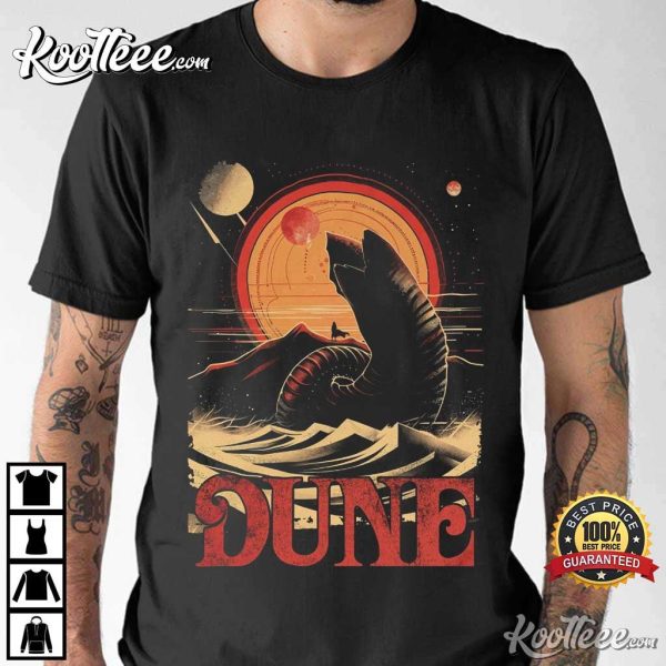 Retro Dune Sandworm And Muad’dib T-Shirt