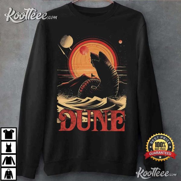 Retro Dune Sandworm And Muad’dib T-Shirt