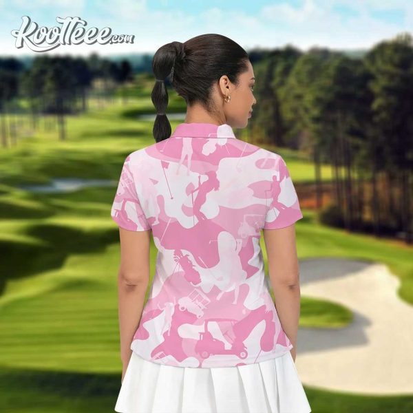 Pink Golf Girls Golf Polo Shirt