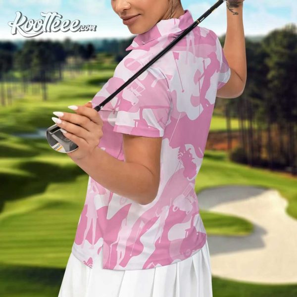 Pink Golf Girls Golf Polo Shirt