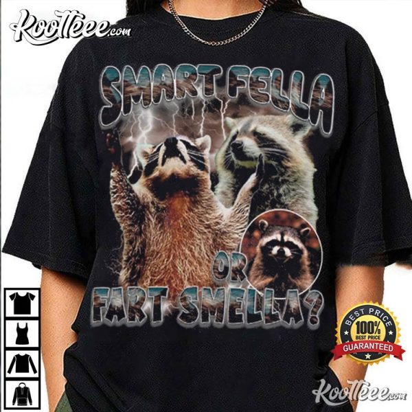 Smart Fella Funny Three Raccoons Vintage T-Shirt