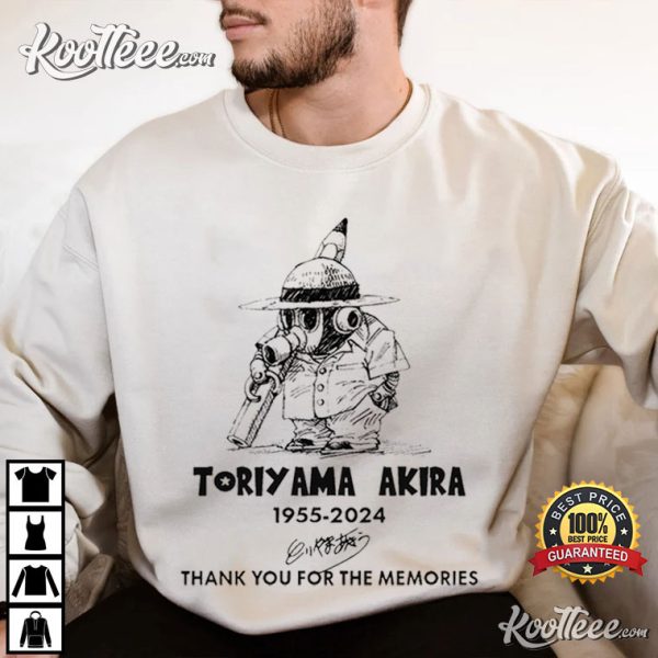 Toriyama Akira 1955-2024 Thank You For The Memories T-Shirt