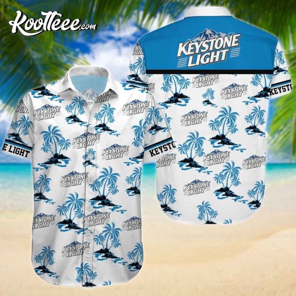 Keystone Light Beer Hawaiian Shirt And Shorts