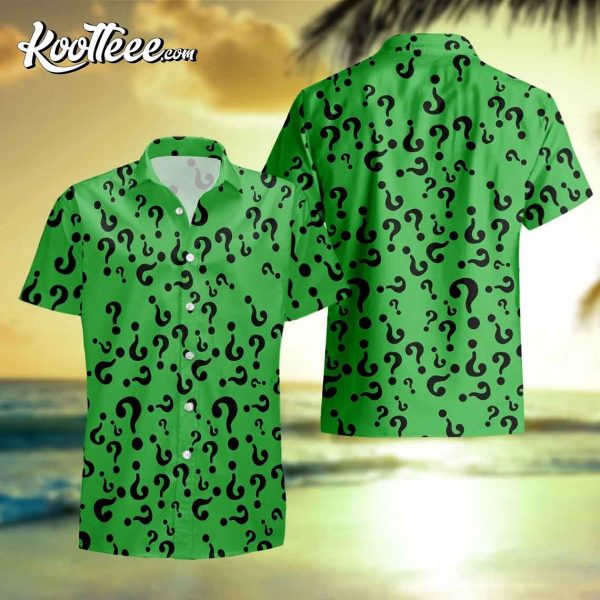 Riddler Supervillain Green Hawaiian Shirt