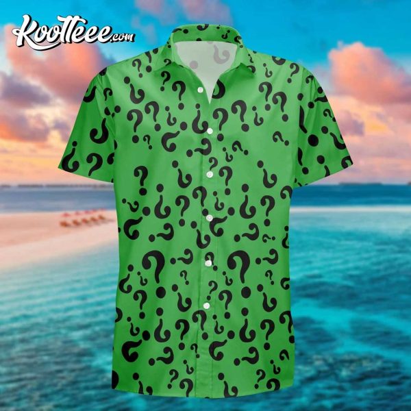 Riddler Supervillain Green Hawaiian Shirt