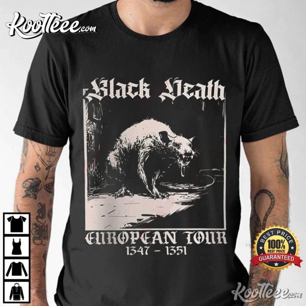 Black Death Plague Rat European Tour T-Shirt